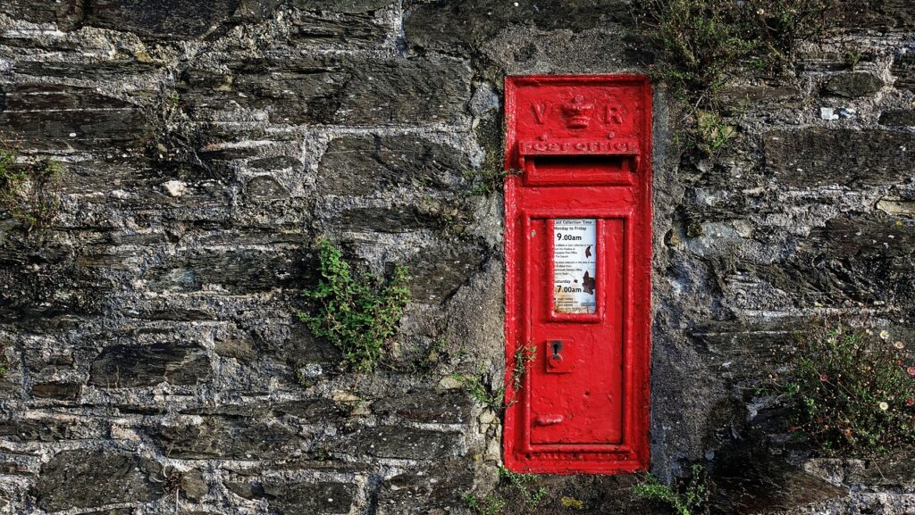 post box, wall, vintage