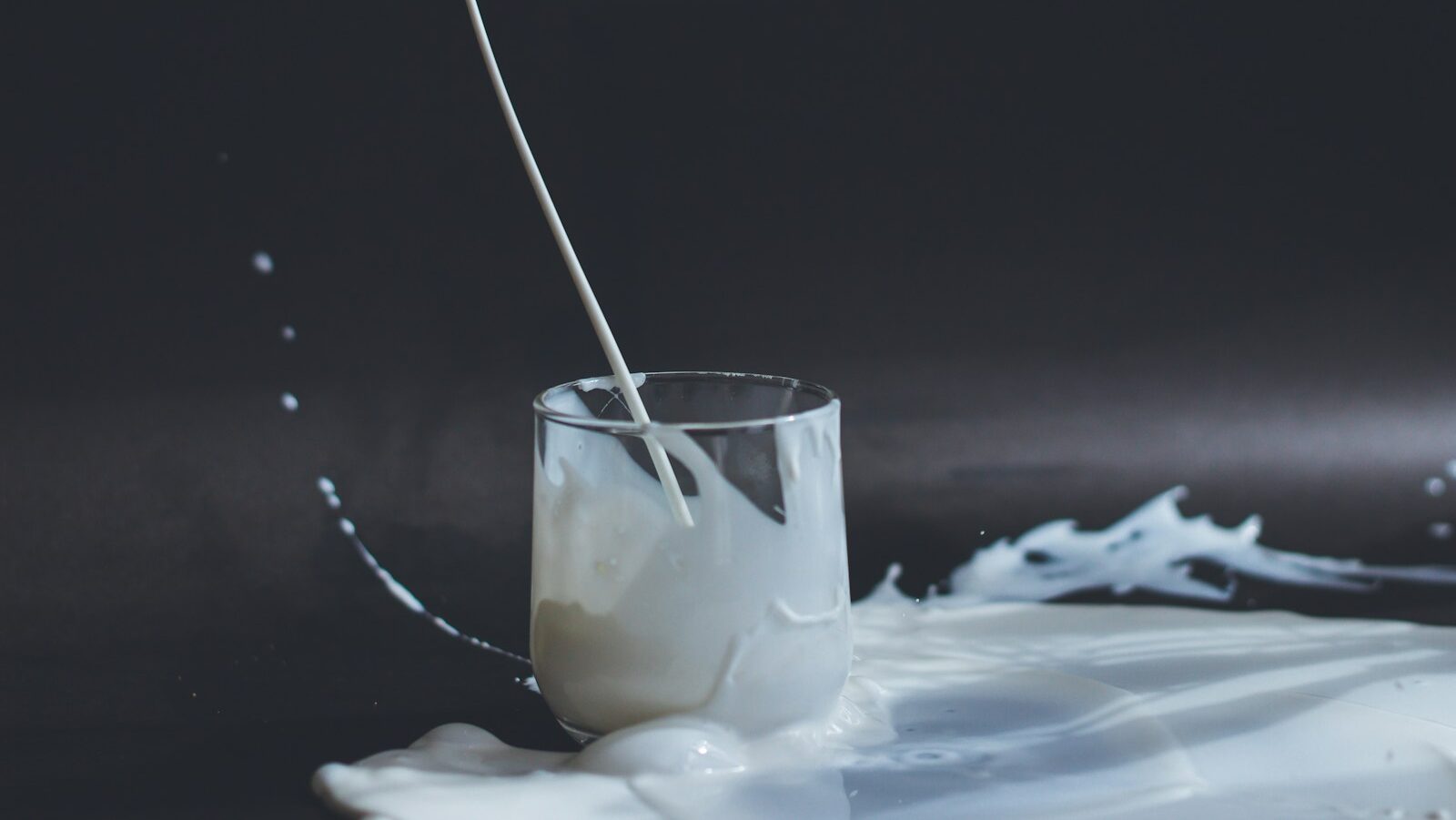 Spilled milk, depicting mistakes and failures