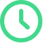 A green clock icon showing the time as 10:10 symbolizes a culture of punctuality and change.