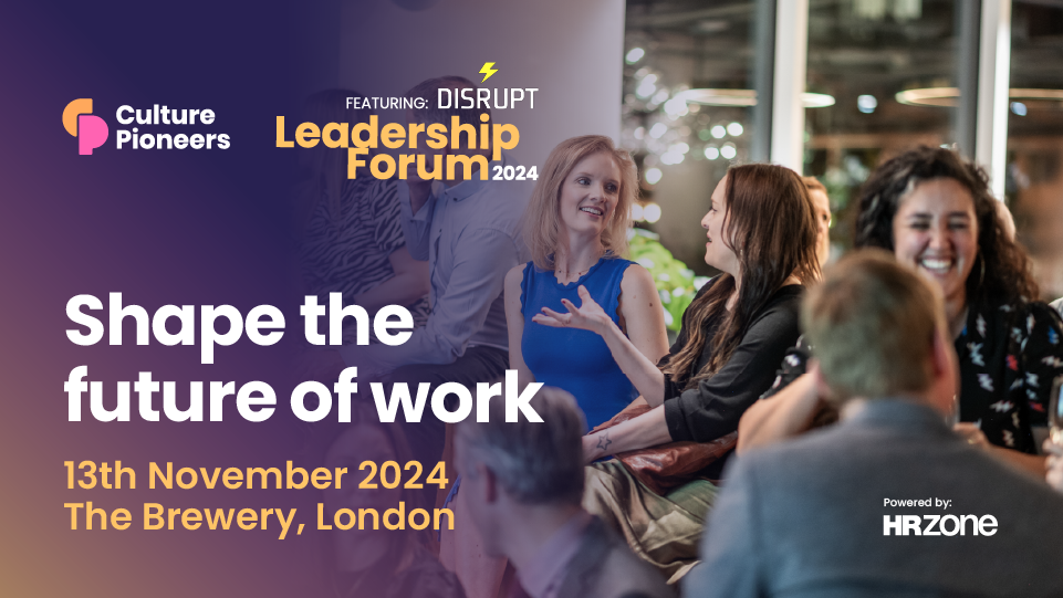 A group of people are engaged in discussion at the "Shape the Future of Work" event by Culture Pioneers, scheduled for 13th November 2024 at The Brewery, London. Auto Draft attendees will explore innovative strategies to transform workplace dynamics.