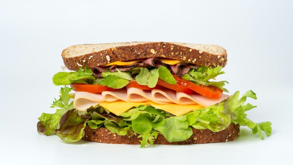 sandwich on white surface