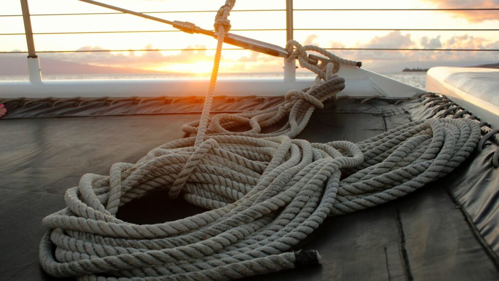 white rope on black cover