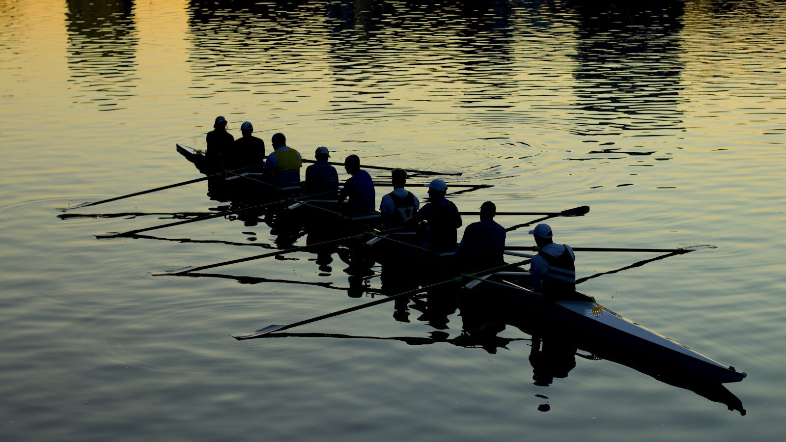 men rowing boat