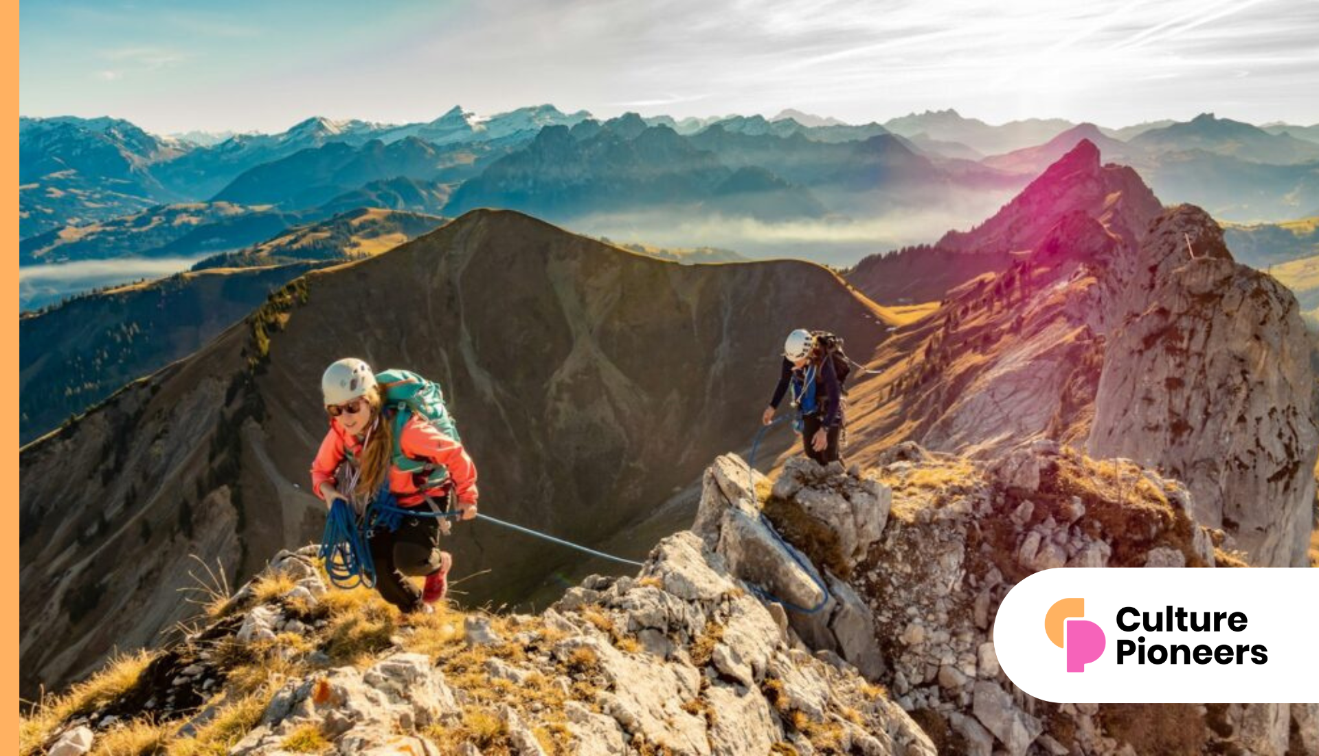 2 men hiking on mountain during daytime, depicting psychological safety