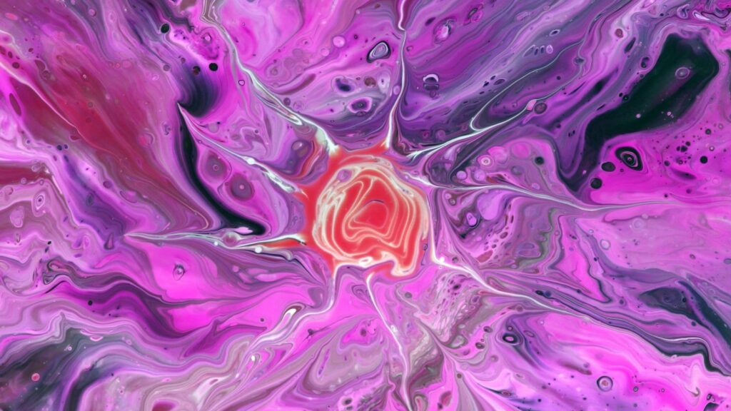 Striking fluid art with Why brain-healthy organisations will win at AI transformation pink and purple patterns. Ideal for modern decor.